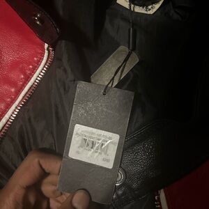 Red and Black Leather Jacket